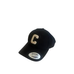 CUTS Clothing NEW Snapback Baseball Cap Big C Raised Logo Black